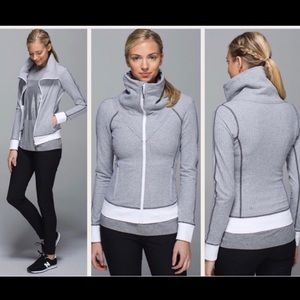 Lululemon Be Present Herringbone Zip Up Hoodie